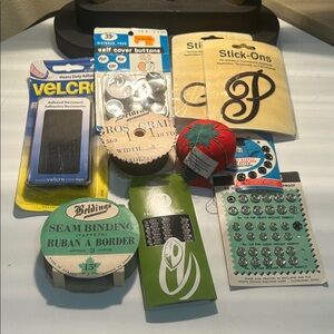 Sewing Notions Lot | Vintage & New | Velcro, Buttons, Snaps, Ribbon & More